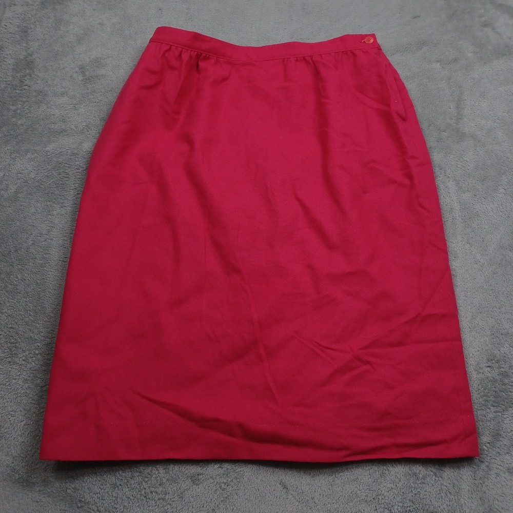 Vintage Pendleton Skirt Womens 18 Pink Wool Preppy Button